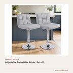 Adjustable Swivel Bar Stools, Set of 2 product detail