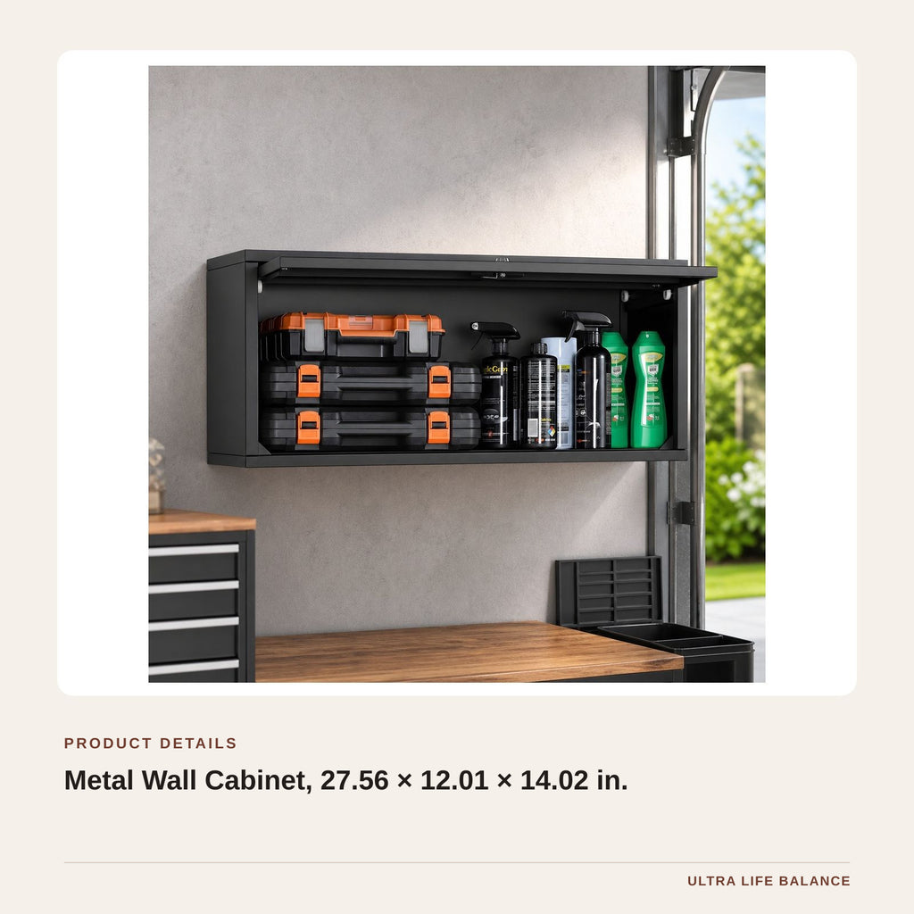 Metal Wall Cabinet, 27.56 × 12.01 × 14.02 in. product detail