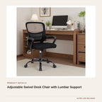 Adjustable Swivel Desk Chair with Lumbar Support product detail