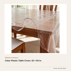 Clear Plastic Table Cover, 42 × 84 in. product detail