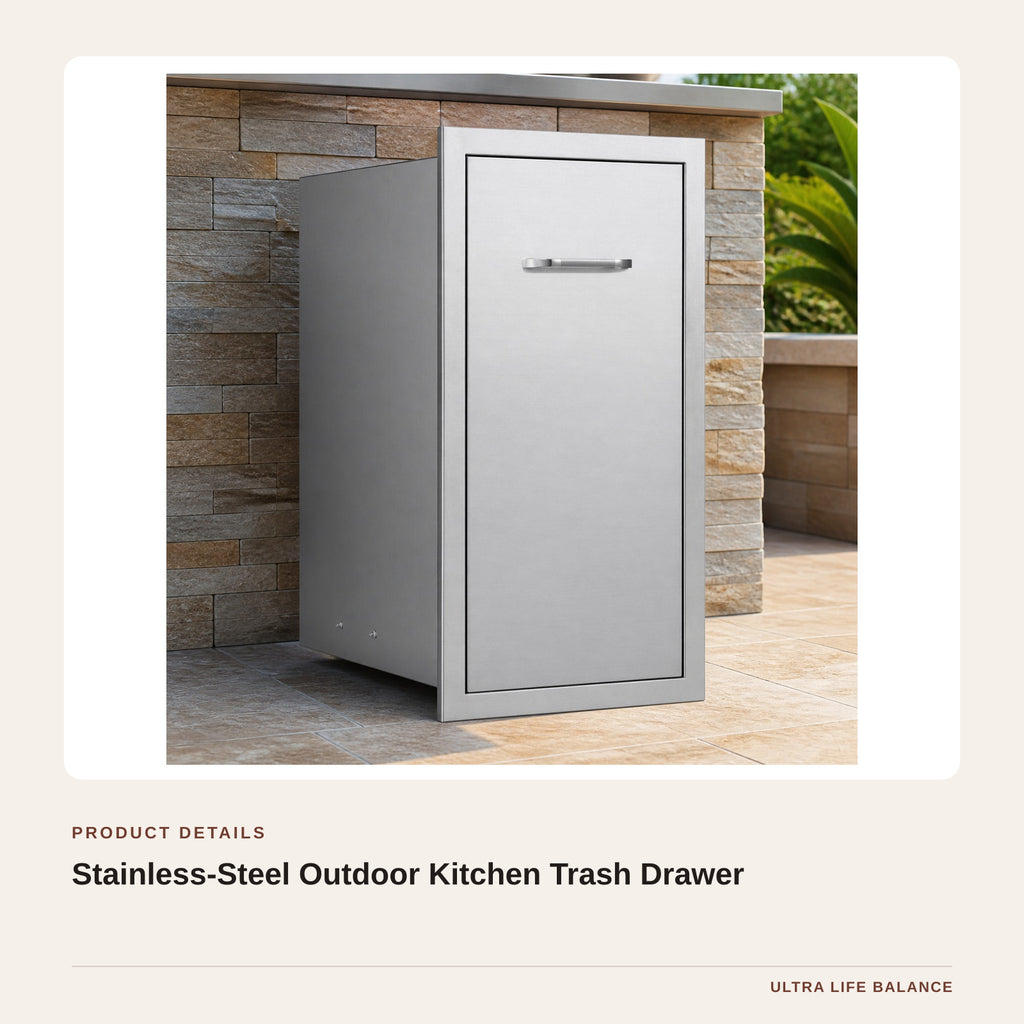 Stainless-Steel Outdoor Kitchen Trash Drawer product detail
