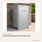 Stainless-Steel Outdoor Kitchen Trash Drawer product detail