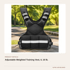 Adjustable Weighted Training Vest, 4, 10 lb. product detail