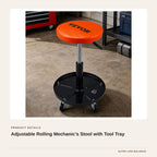 Adjustable Rolling Mechanic’s Stool with Tool Tray product detail