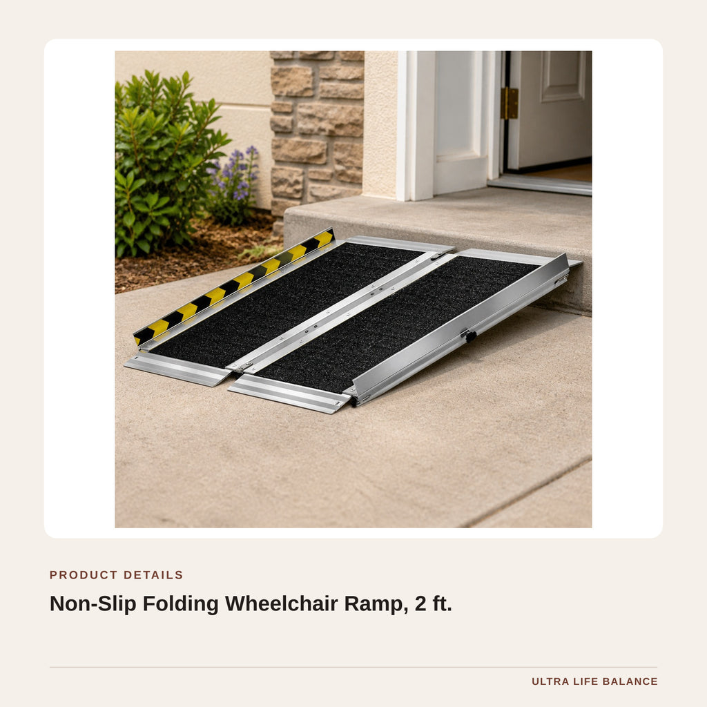 Non-Slip Folding Wheelchair Ramp, 2 ft. product detail