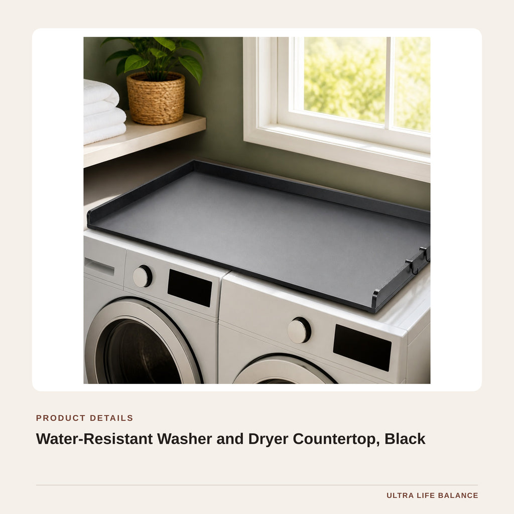 Water-Resistant Washer and Dryer Countertop, Black product detail