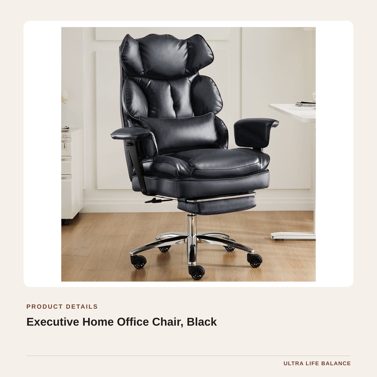Executive Home Office Chair, Black product detail