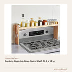 Bamboo Over-the-Stove Spice Shelf, 32.6 × 13 in. product detail
