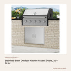 Stainless-Steel Outdoor Kitchen Access Doors, 31 × 24 in. product detail