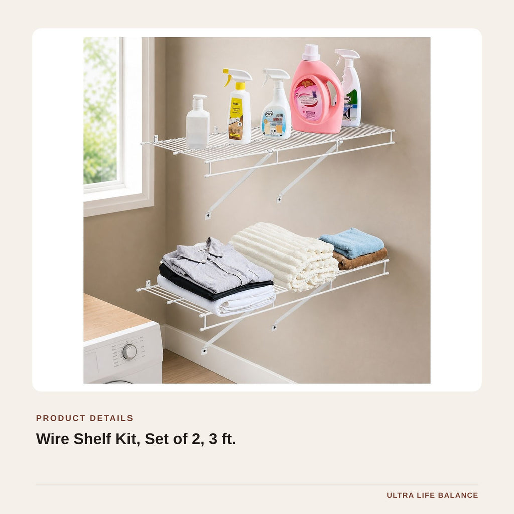 Wire Shelf Kit, Set of 2, 3 ft. product detail