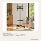 Adjustable Mobile TV Stand with Shelf product detail