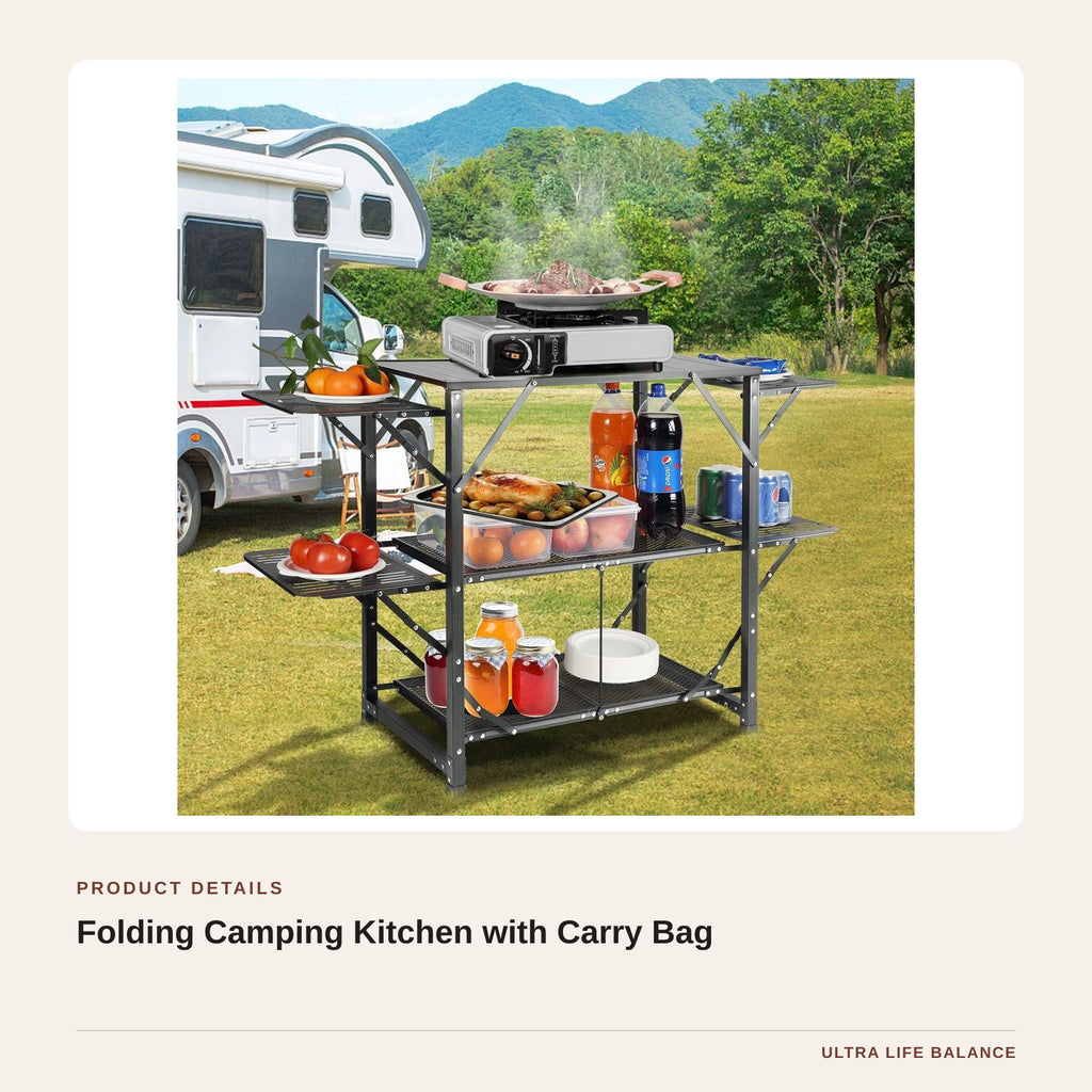 Folding Camping Kitchen with Carry Bag product detail