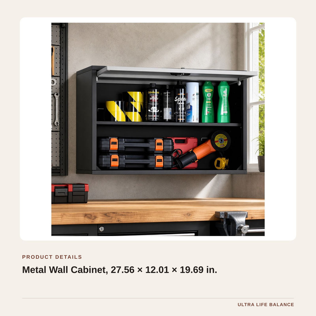 Metal Wall Cabinet, 27.56 × 12.01 × 19.69 in. product detail