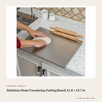 Stainless-steel countertop cutting board, 11.8 × 15.7 in., product detail
