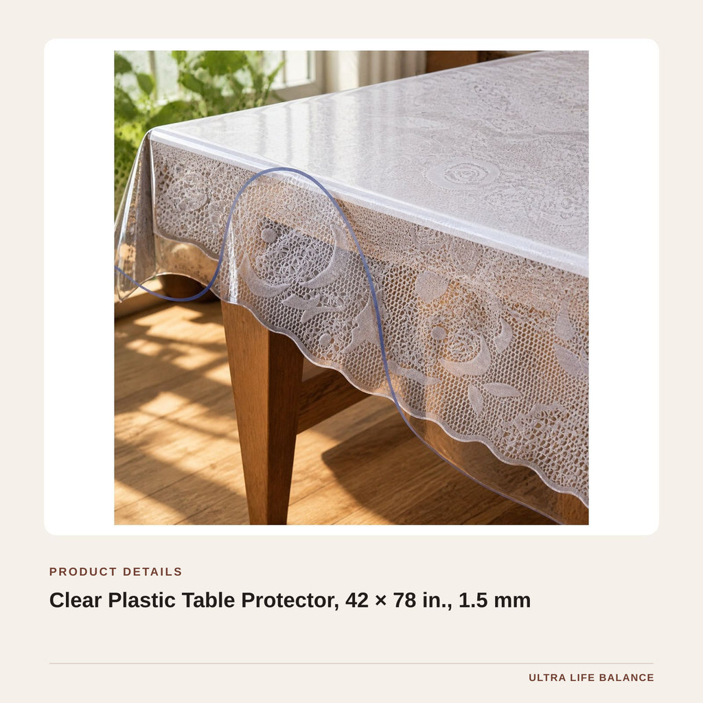 Clear Plastic Table Protector, 42 × 78 in., 1.5 mm product detail