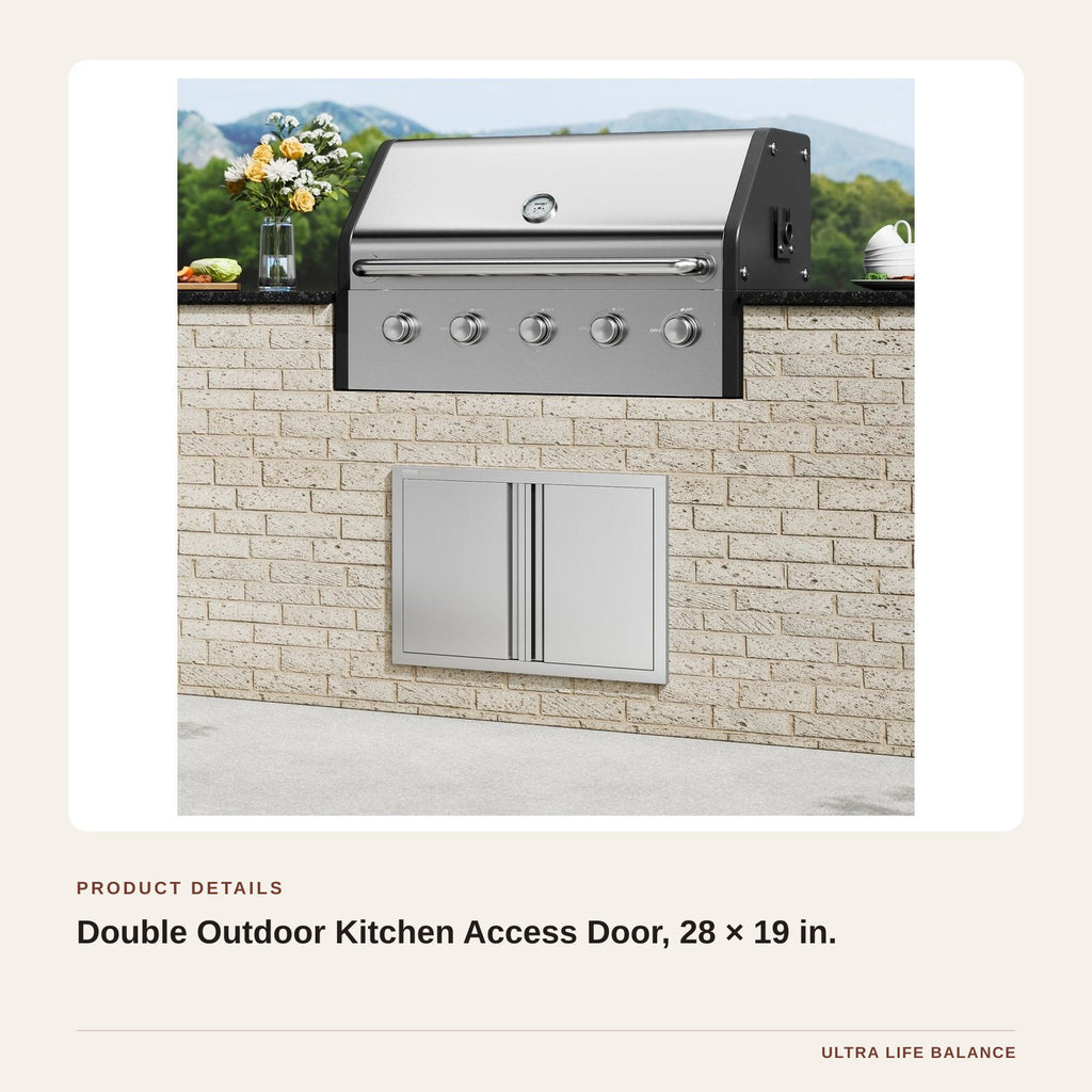 Double Outdoor Kitchen Access Door, 28 × 19 in. product detail