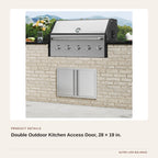 Double Outdoor Kitchen Access Door, 28 × 19 in. product detail
