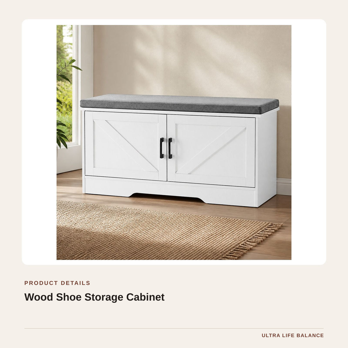 Wood Shoe Storage Cabinet product detail