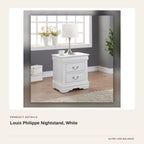 Louis Philippe Nightstand, White product detail