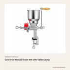 Cast-Iron Manual Grain Mill with Table Clamp product detail
