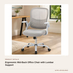 Ergonomic Mid-Back Office Chair with Lumbar Support product detail