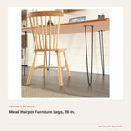 Metal Hairpin Furniture Legs, 28 in. product detail
