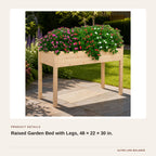 Raised Garden Bed with Legs, 48 × 22 × 30 in. product detail