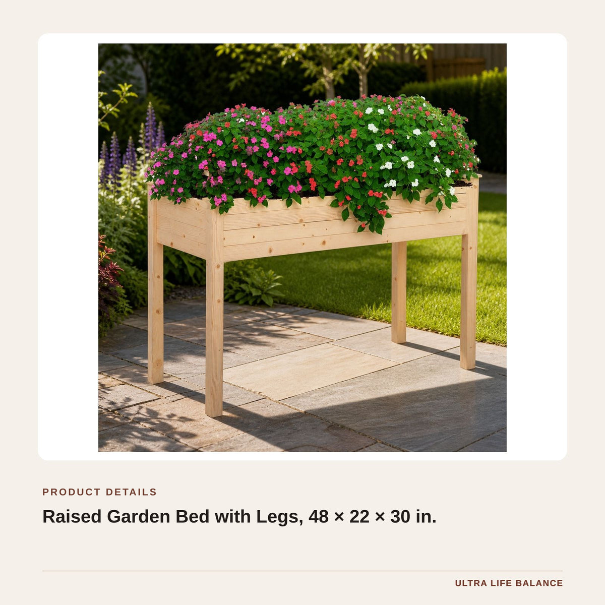 Raised Garden Bed with Legs, 48 × 22 × 30 in. product detail