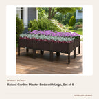 Raised Garden Planter Beds with Legs, Set of 6 product detail