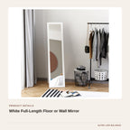 White Full-Length Floor or Wall Mirror product detail