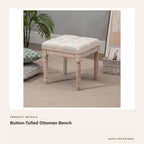 Button-Tufted Ottoman Bench product detail