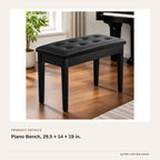 Piano Bench, 29.5 × 14 × 19 in. product detail