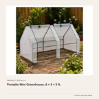 Portable Mini Greenhouse, 6 × 3 × 3 ft. product detail