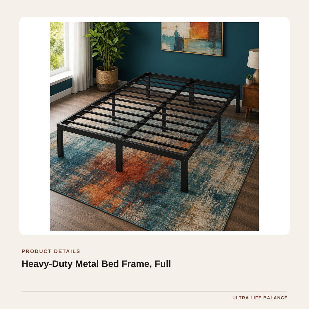 Heavy-Duty Metal Bed Frame, Full product detail