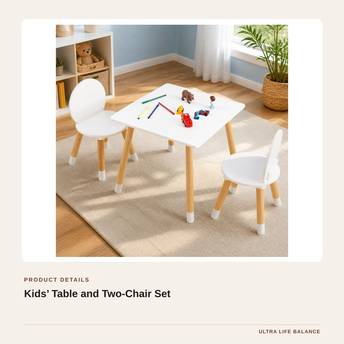 Kids’ Table and Two-Chair Set product detail
