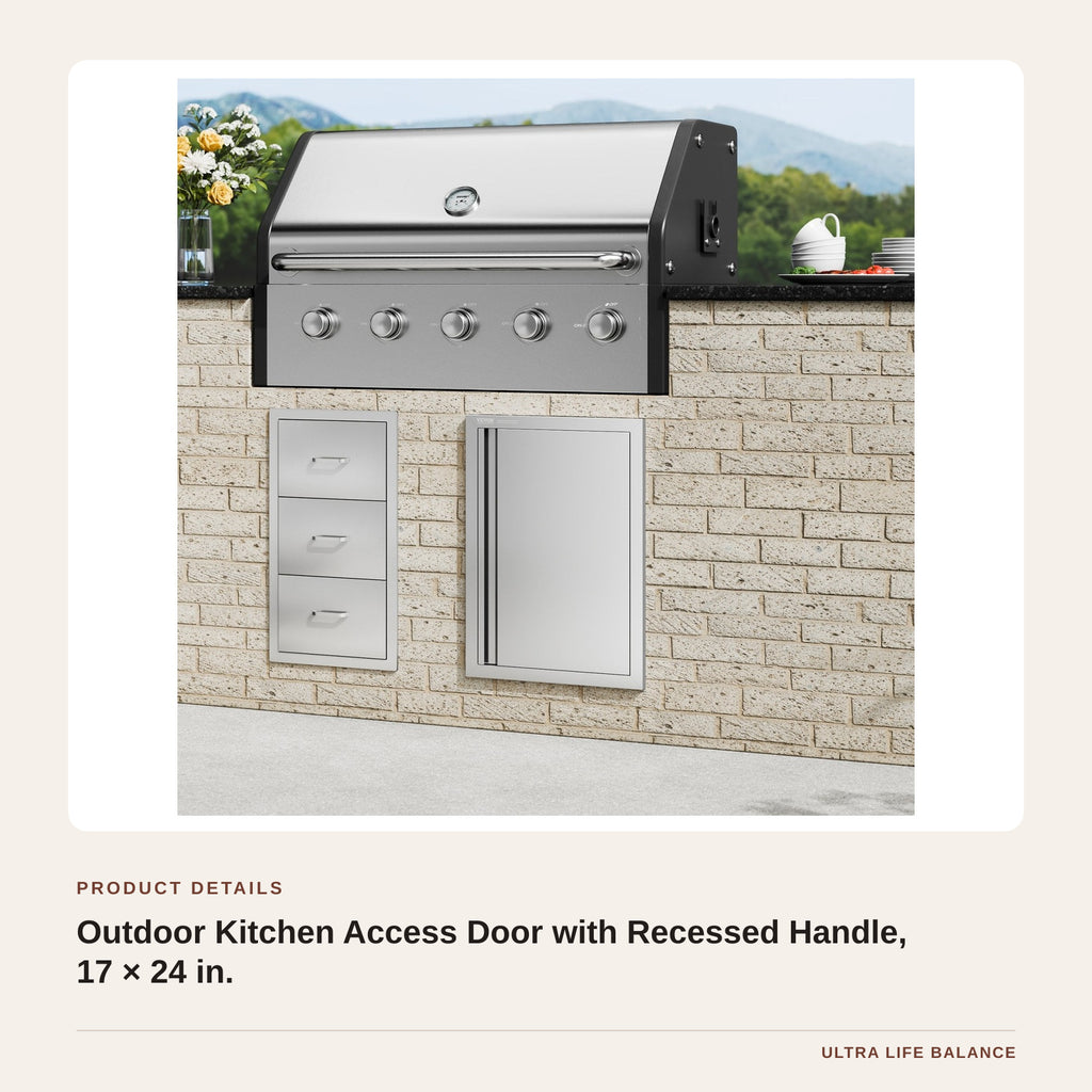 Outdoor Kitchen Access Door with Recessed Handle, 17 × 24 in. product detail