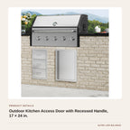 Outdoor Kitchen Access Door with Recessed Handle, 17 × 24 in. product detail