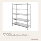 Five-Tier Stainless-Steel Storage Shelf, 48 in. product detail