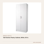 Tall Kitchen Pantry Cabinet, White, 60 in. product detail