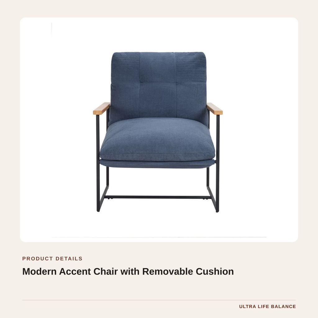 Modern Accent Chair with Removable Cushion product detail