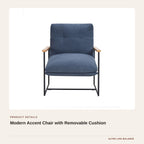 Modern Accent Chair with Removable Cushion product detail