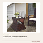 Outdoor Side Table with Umbrella Hole product detail
