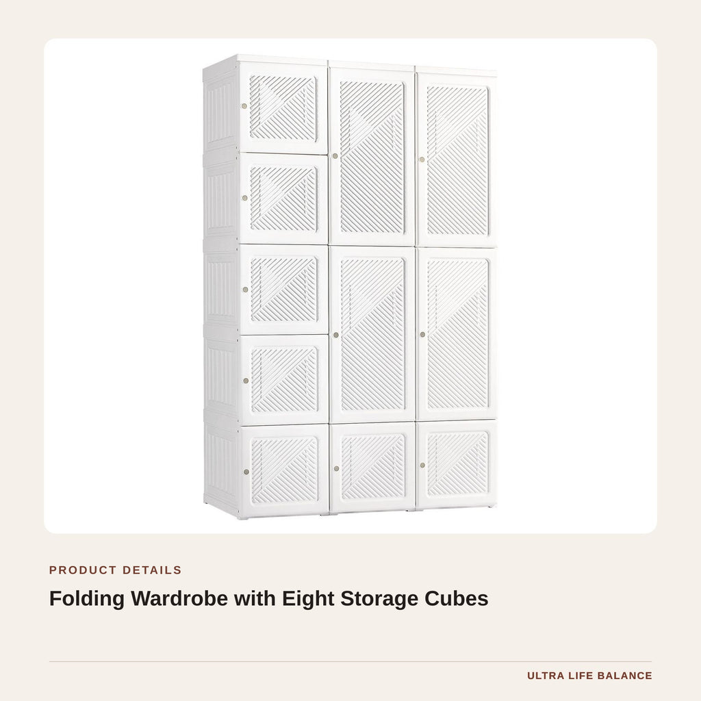 Folding Wardrobe with Eight Storage Cubes product detail