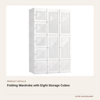 Folding Wardrobe with Eight Storage Cubes product detail