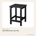 Black HDPE Outdoor Side Table product detail