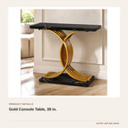 Gold Console Table, 39 in. product detail