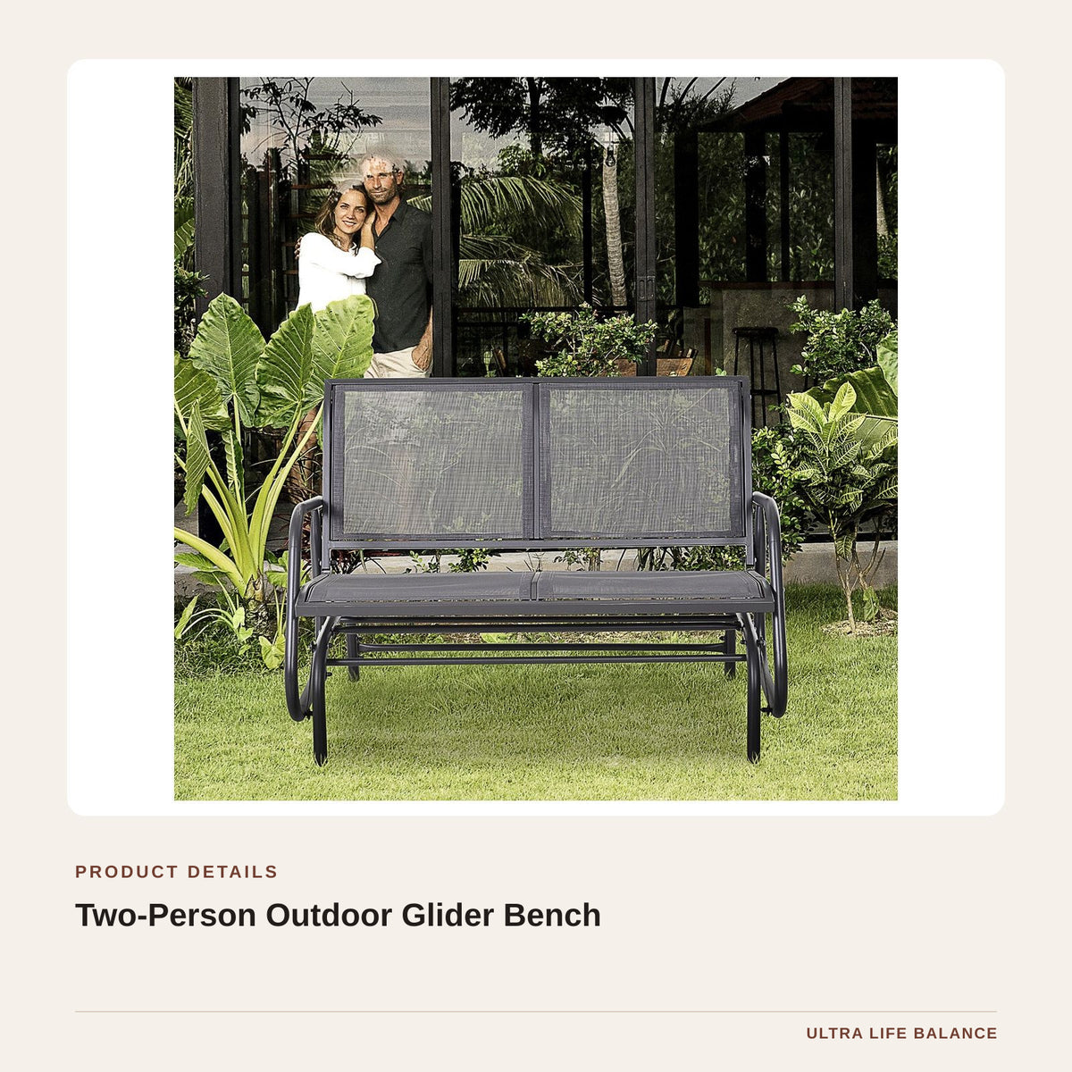 Two-Person Outdoor Glider Bench product detail