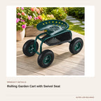 Rolling Garden Cart with Swivel Seat product detail