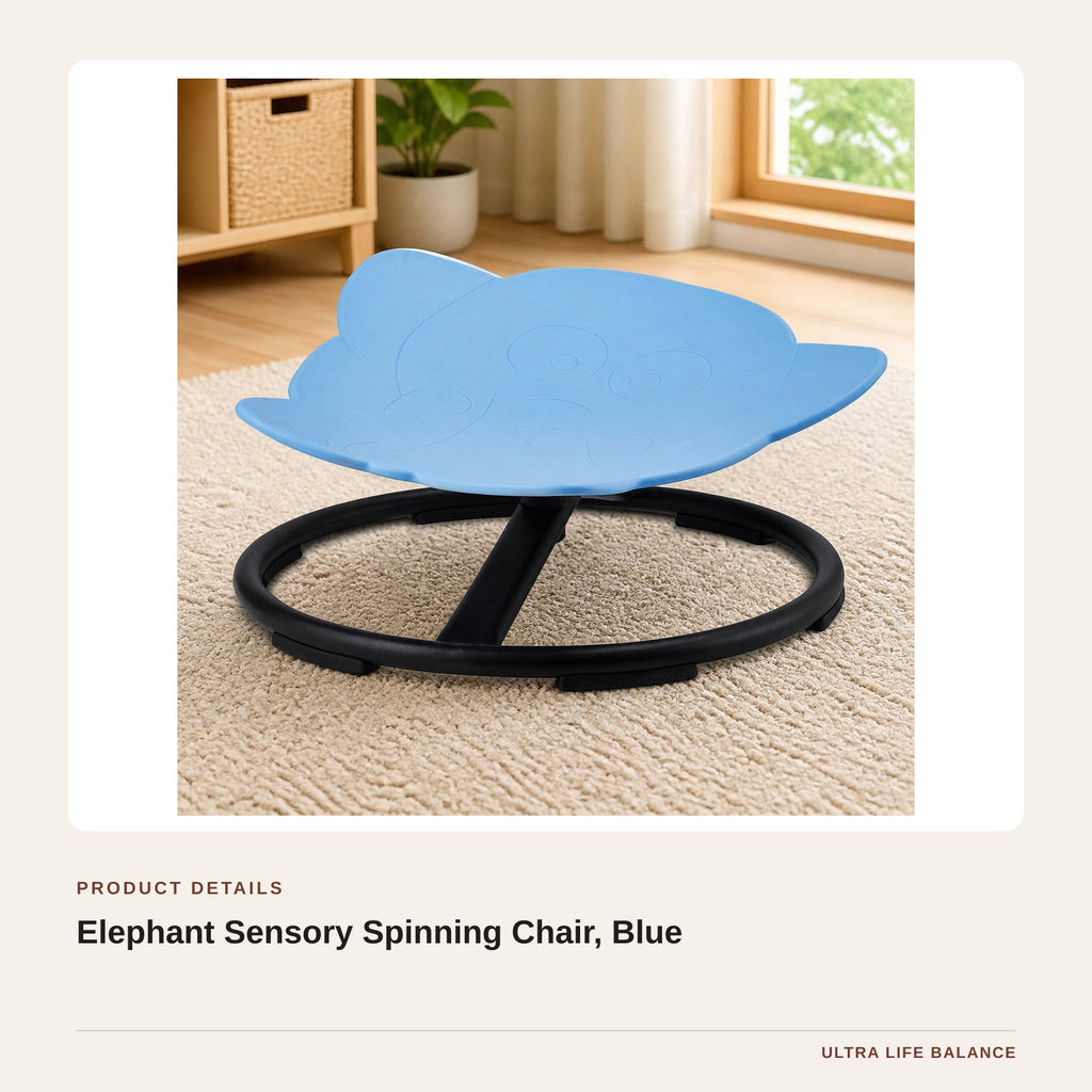 Elephant Sensory Spinning Chair, Blue product detail
