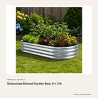 Galvanized Raised Garden Bed, 6 × 3 ft. product detail